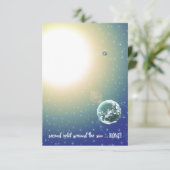 Invitation Orbite d'anniversaire autour du soleil (Debout devant)