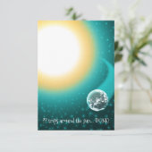 Invitation Orbites d'anniversaire personnalisées autour du so (Debout devant)