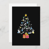 Invitation Orca Whale and Christmas Tree Orca Christmas (Devant / Derrière)