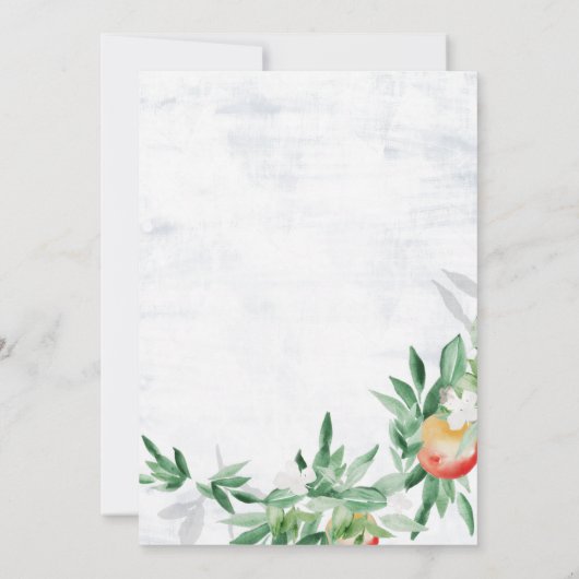 Invitation Orchard d'été (Dos)