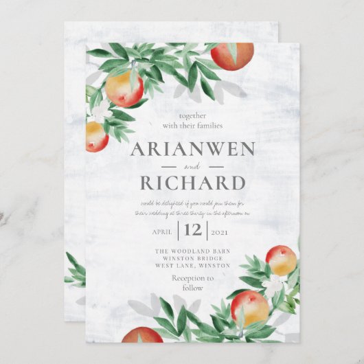 Invitation Orchard d'été (Devant / Derrière)
