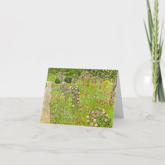 Invitation Orchard Gustav Klimt avec Rose (Devant)