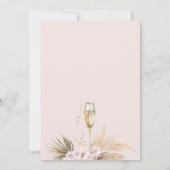 Invitation Orchards Palm Petals et Fête des mariées de Prosec (Dos)