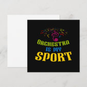 Invitation Orchestra Is My Sport Classical Music Notes Cadeau (Devant / Derrière)