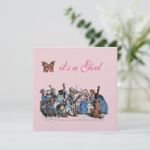 INVITATION ORCHESTRE DE FERME D'ANIMAUX BABY SHOWER DE FILLES (Debout devant)