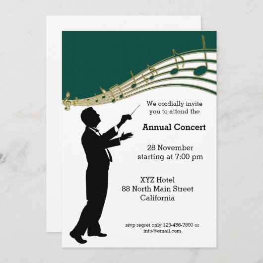 Invitation Orchestre du chef (Devant / Derrière)