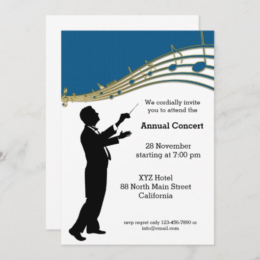 Invitation Orchestre du chef (Devant / Derrière)