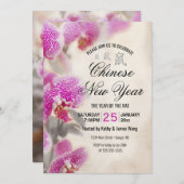 Invitation Orchestre rose de la florale du Rat chinois (Devant / Derrière)