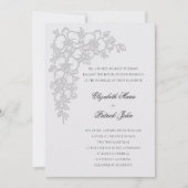 Invitation Orchid Dance Formal Traditional Ivory Wedding (Devant)