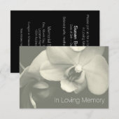Invitation Orchid In Loving Memory Kaki Célébration de la vie (Devant / Derrière)