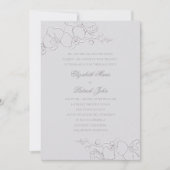 Invitation Orchid intemporel Faux ivoire Classique Mariage of (Devant)