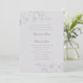 Invitation Orchid intemporel Faux ivoire Classique Mariage of (Debout devant)
