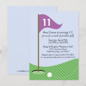 Invitation Orchid Let's Par-Tee Miniature Golf Anniversaire (Devant / Derrière)