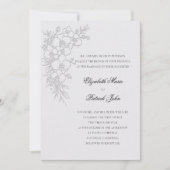 Invitation Orchid Waltz Formal Traditional Ivory Wedding (Devant)