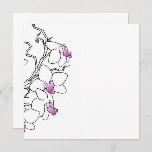 Invitation Orchidée (Devant / Derrière)