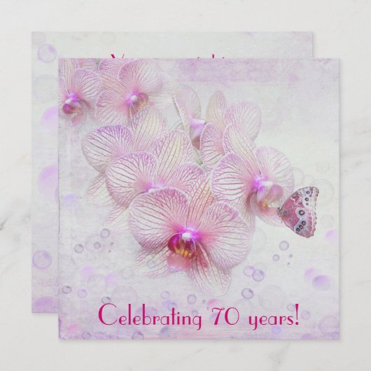 Invitation orchidée (Devant / Derrière)