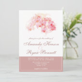 Invitation Orchidée Aquarelle Terracotta Fleur Mariage Floral (Debout devant)