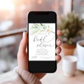 Invitation Orchidée blanche | Élégante Fête des mariées tropi