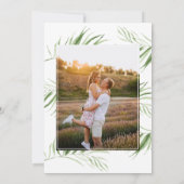 Invitation Orchidée blanche |Elégante photo de Fête des marié (Dos)