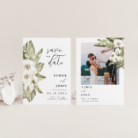 Orchidée blanche Enregistrer la date