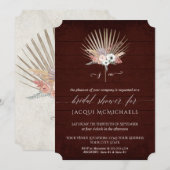 Invitation Orchidée blanche Floral Burgundy Beach Fête des ma (Devant / Derrière)