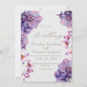 Invitation Orchidée Boho Élégant Mariage de fleurs de jardin (Devant)