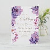 Invitation Orchidée Boho Élégant Mariage de fleurs de jardin (Debout devant)