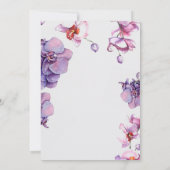 Invitation Orchidée Boho Élégant Mariage de fleurs de jardin (Dos)