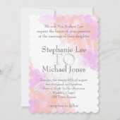 Invitation Orchidée corail Aquarelle Papillon Mariage Bliss (Dos)