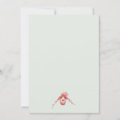 Invitation Orchidée Cypripedium Rose/Jaune Mariage Vert (Dos)