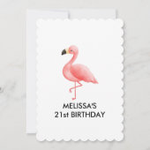 Invitation Orchidée de Flamant rose rose tropical Flora 21e a (Dos)