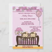 Invitation ORCHIDÉE de huche d'invitation de baby shower de (Devant)