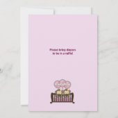 Invitation ORCHIDÉE de huche d'invitation de baby shower de (Dos)