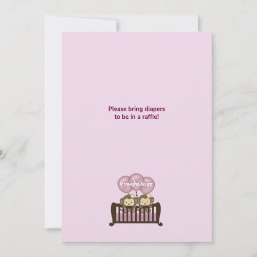 Invitation ORCHIDÉE de huche d'invitation de baby shower de (Dos)