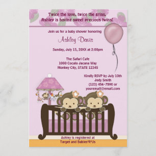 Invitation ORCHIDÉE de huche d'invitation de baby shower de