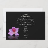 Invitation Orchidée d'invitation du 25e anniversaire sur noir (Dos)