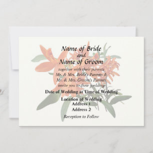 Invitation Orchidée Epidendrum Orange