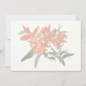 Invitation Orchidée Epidendrum Orange (Dos)