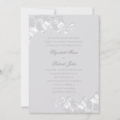 Invitation Orchidée Heirloom Faux ivoire Classique Mariage of (Devant)