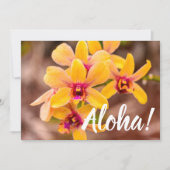 Invitation Orchidée jaune, Lawai, Kauai, Hawaii (Devant)