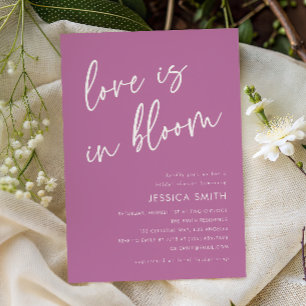 Invitation Orchidée Minimaliste L'amour est en fleurs Mariage