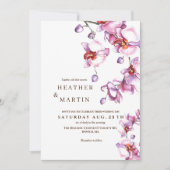 Invitation Orchidée moderne Botanique Jardin Mariage Invitati (Devant)