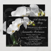 Invitation Orchidée noire dramatique 40e anniversaire (Devant / Derrière)