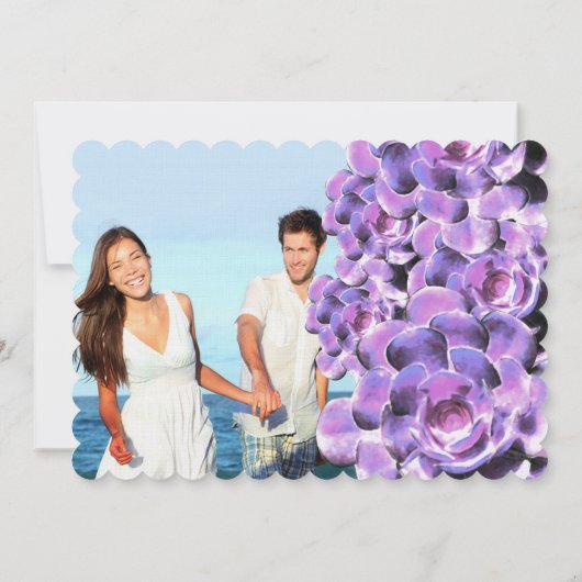 Invitation Orchidée rayonnante Succulente Mariage de typograp (Dos)