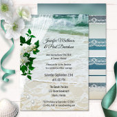 Invitation Orchidée romantique Plage Floral Réception de mari