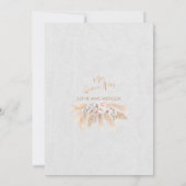 Invitation Orchidée rose blanche Pampas Grass Quinceañera (Dos)