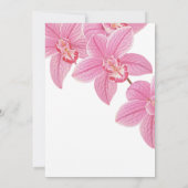 Invitation Orchidée rose douce Florale 16e anniversaire (Dos)