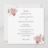 Invitation Orchidée Rose Foncé (Devant)