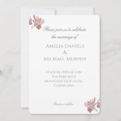 Invitation Orchidée Rose Pâle (Dos)