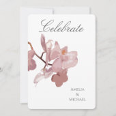 Invitation Orchidée Rose Pâle (Devant)